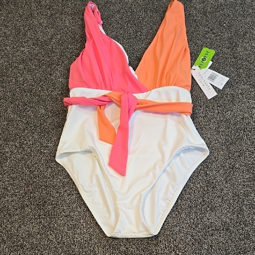 NWT Sanctuary Women Colorful One-Piece Swimsuit Sz S